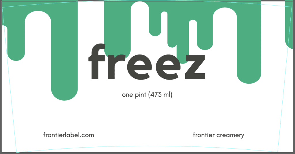 tapered label added to illustrator